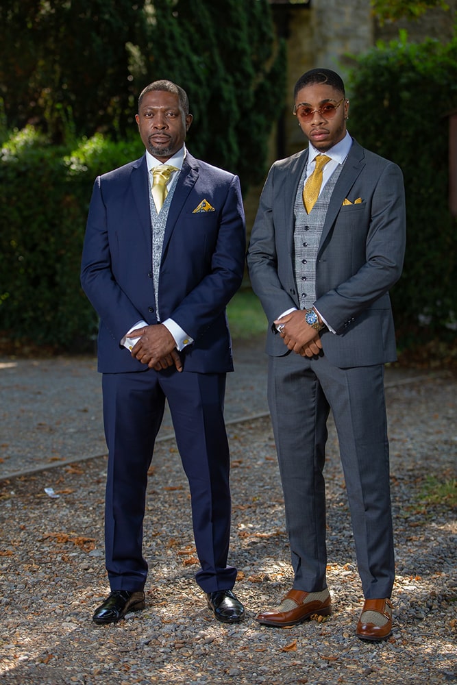 Groom standing with his friend